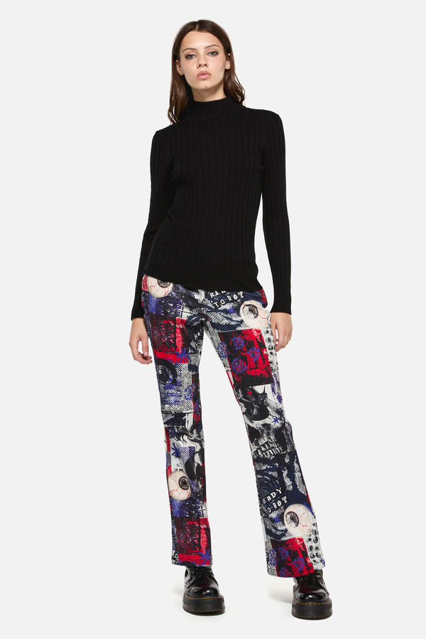 Dangerfield - Little Bitter Ribbed Skivvy - black