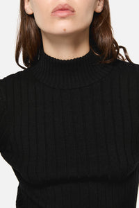 Dangerfield - Little Bitter Ribbed Skivvy - black