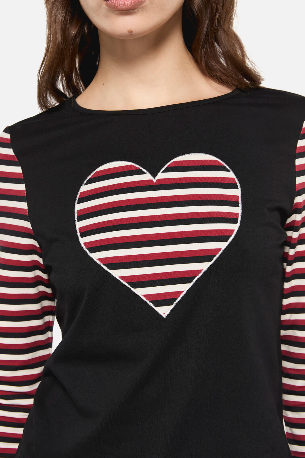 Dangerfield - Sucked In Gothic Contrast Sleeve Top - black