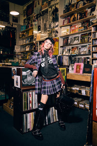 Dangerfield - Edgy Tartan Skort - blue-red