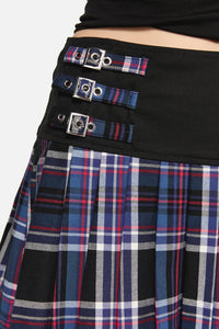 Dangerfield - Edgy Tartan Skort - blue-red