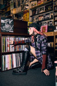 Dangerfield - Edgy Tartan Jacket - blue-red