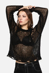 Dangerfield - Scribbles Grunge Knit - black