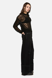 Dangerfield - Scribbles Grunge Knit - black