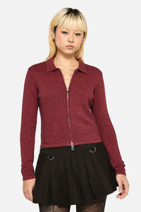 Dangerfield - Scribbles Grunge Cardigan - red
