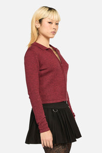 Dangerfield - Scribbles Grunge Cardigan - red