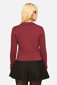 Dangerfield - Scribbles Grunge Cardigan - red