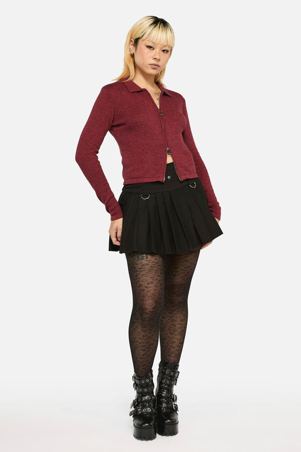 Dangerfield - Scribbles Grunge Cardigan - red