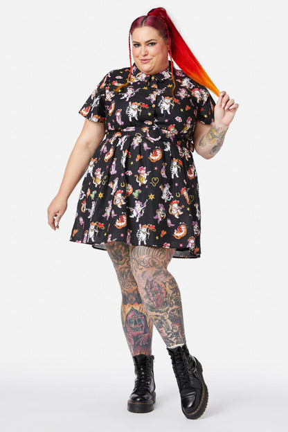 Dangerfield - Curve Meowdy Dress - black