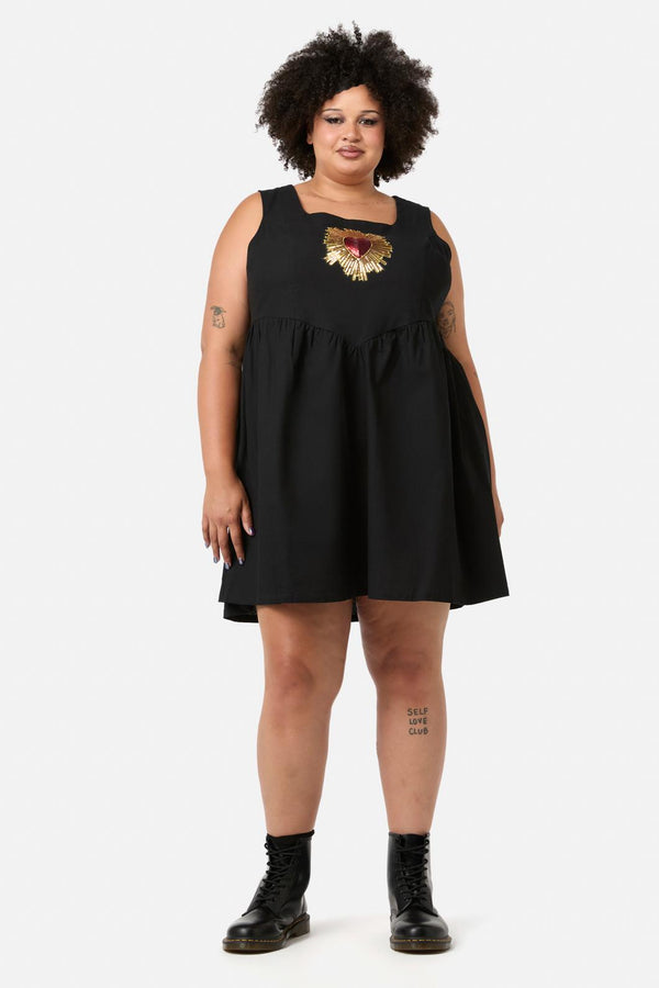 Dangerfield - Curve Divine Love Pinny - black