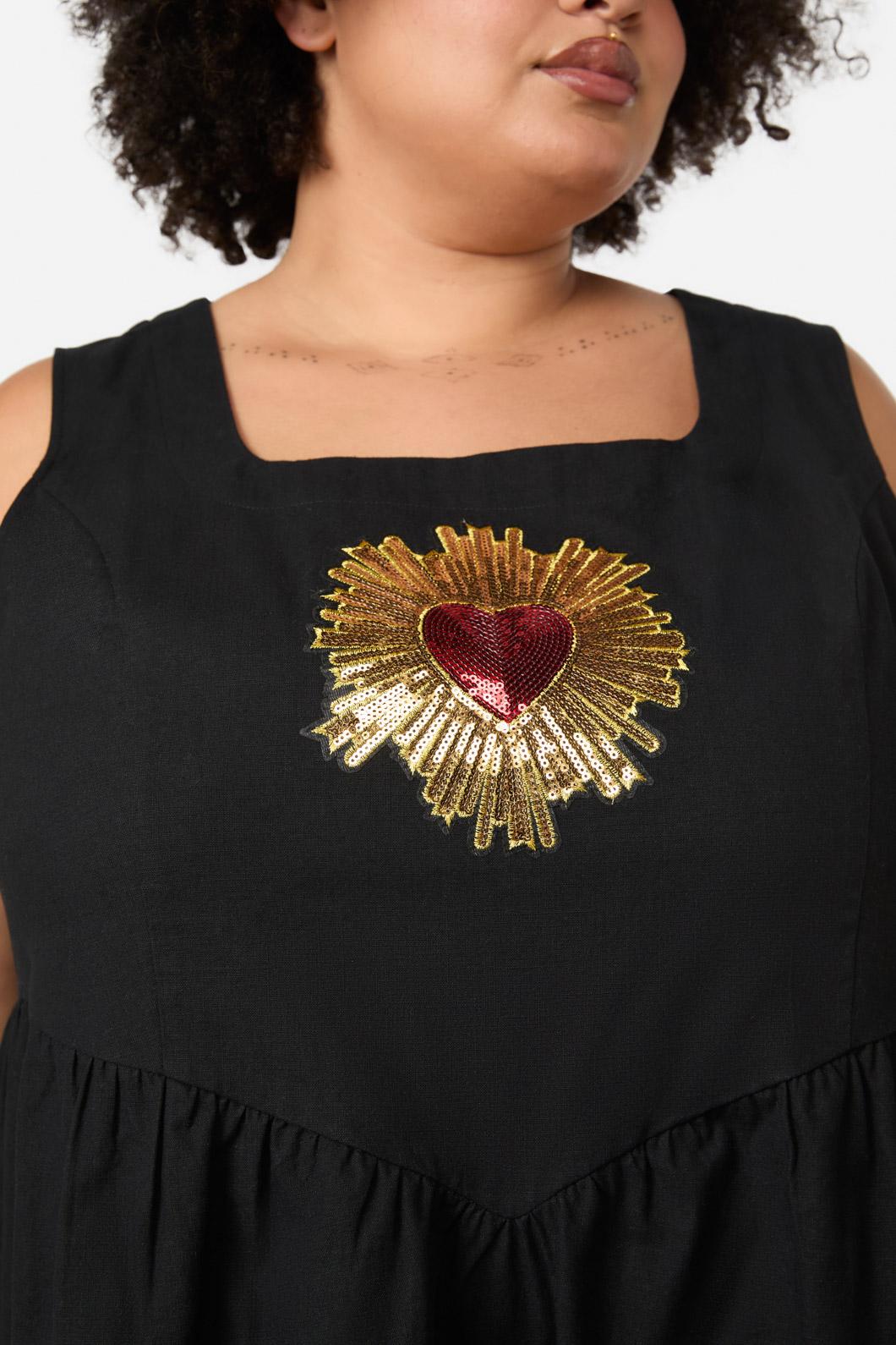 Dangerfield - Curve Divine Love Pinny - black