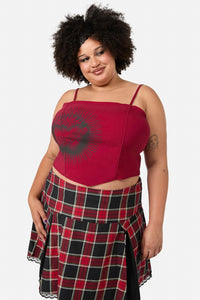Dangerfield - Curve Mercy Corset Top - raspberry