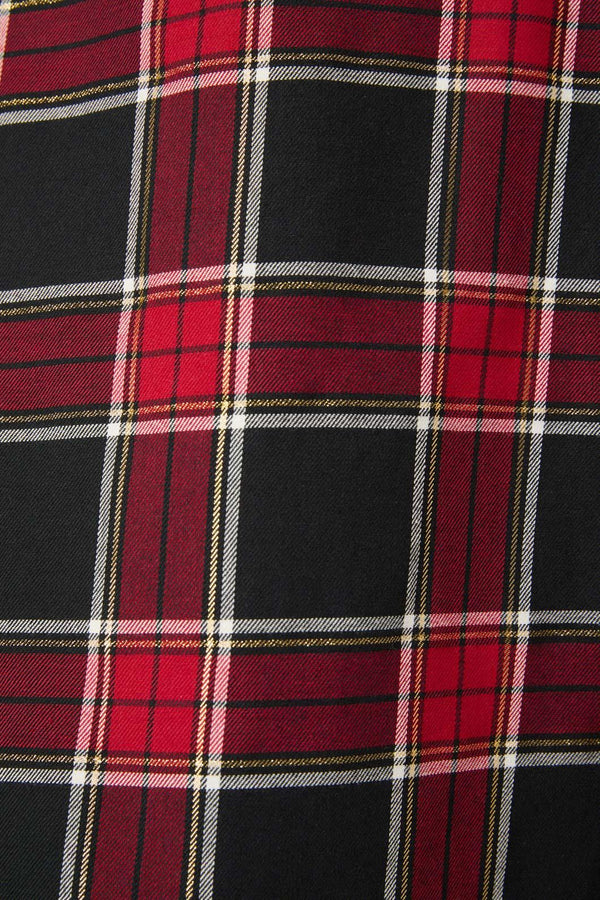 Dangerfield - Curve Boundless Tartan Skirt - red