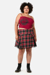 Dangerfield - Curve Boundless Tartan Skirt - red