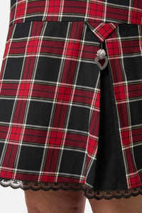Dangerfield - Curve Boundless Tartan Skirt - red