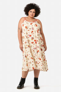 Dangerfield - Curve Love Found Tier Dress - cream