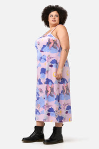 Dangerfield - CurveGoodnightBunnyVelvetDress - lavender