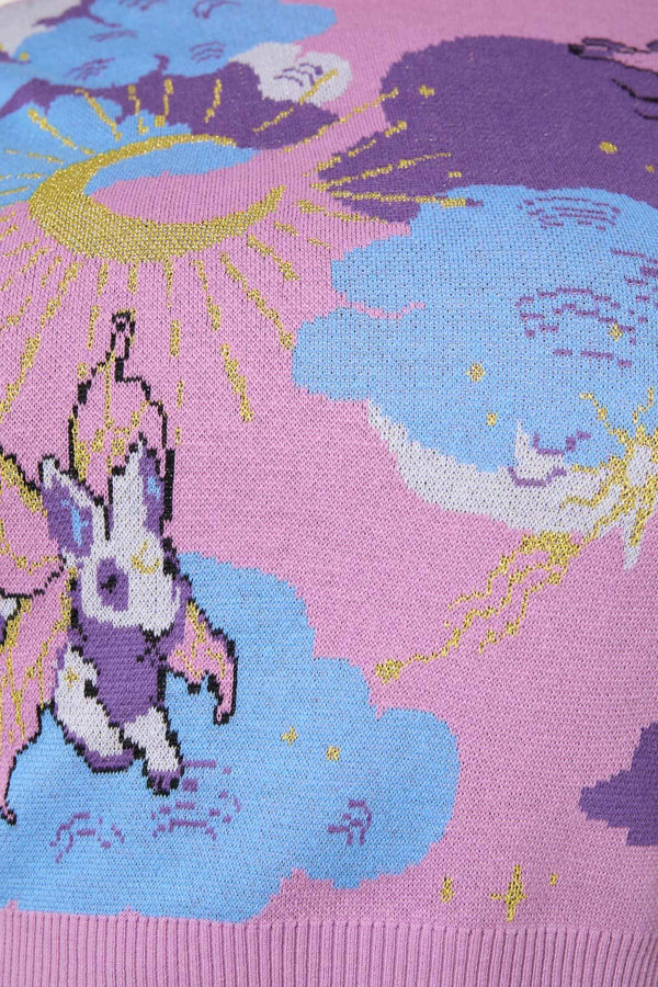 Dangerfield - Curve Goodnight Bunny Knit - lavender