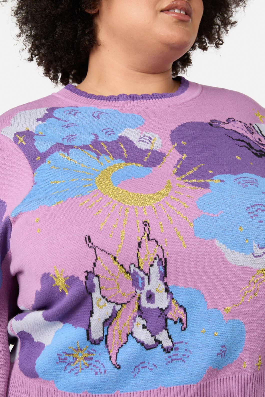 Dangerfield - Curve Goodnight Bunny Knit - lavender