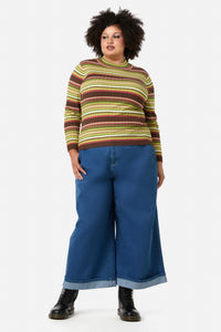 Dangerfield - Curve Homily Stripe Knit Top - multi