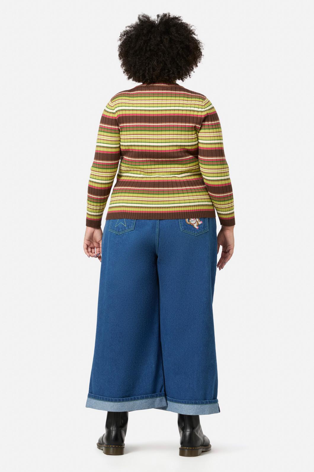 Dangerfield - Curve Homily Stripe Knit Top - multi