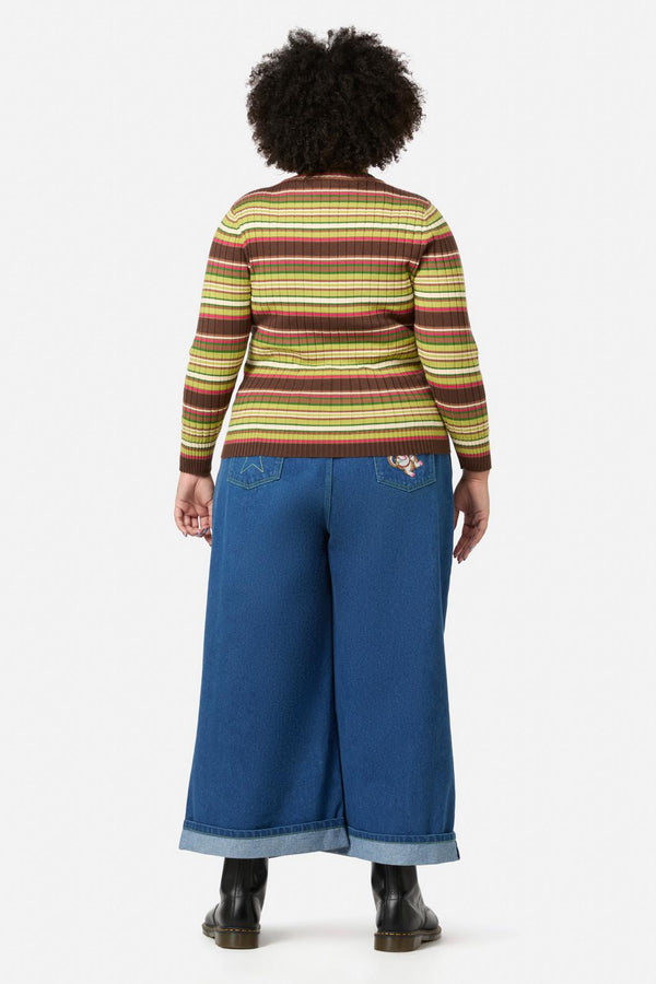 Dangerfield - Curve Homily Stripe Knit Top - multi