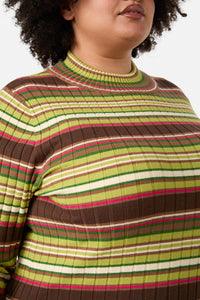 Dangerfield - Curve Homily Stripe Knit Top - multi