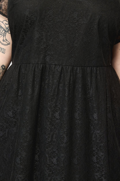 Dangerfield - Curve Forgotten City LaceDress - black