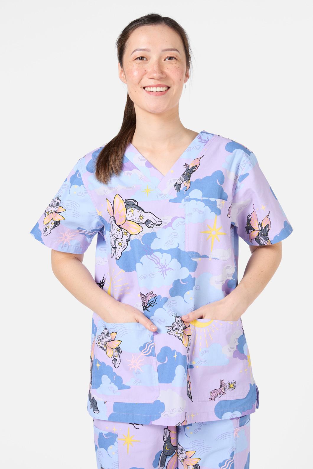 Dangerfield - Goodnight Bunny Scrub Set - blue