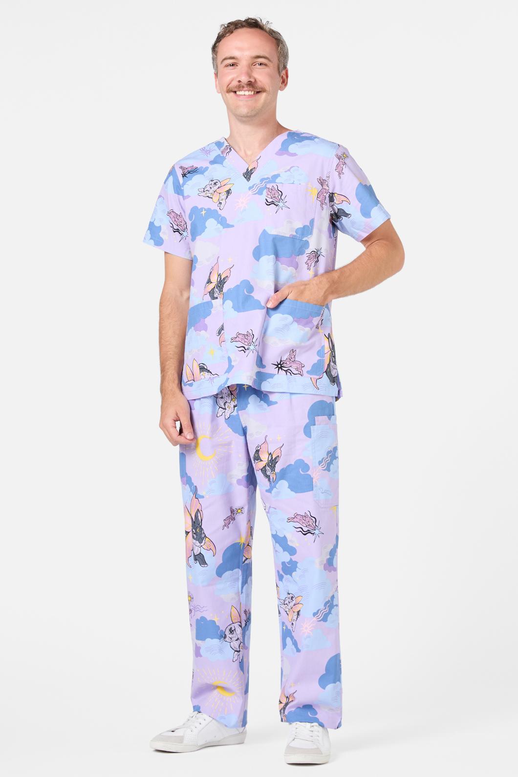 Dangerfield - Goodnight Bunny Scrub Set - blue