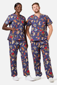 Scrubs With Love - Land Down Under Scrub Set - navy