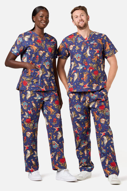 Love Scrubs - Land Down Under Scrub Set - navy