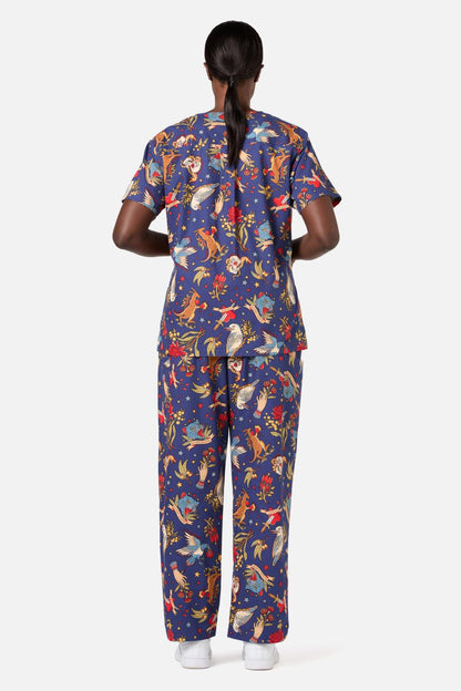 Love Scrubs - Land Down Under Scrub Set - navy