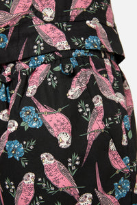 Scrubs With Love - Budgie Love Top & Pant Scrub Set - black