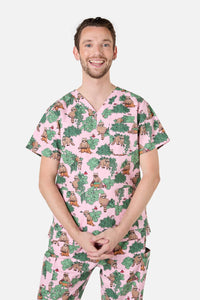 Scrubs With Love - House Of Raccoon Scrub Set - pink