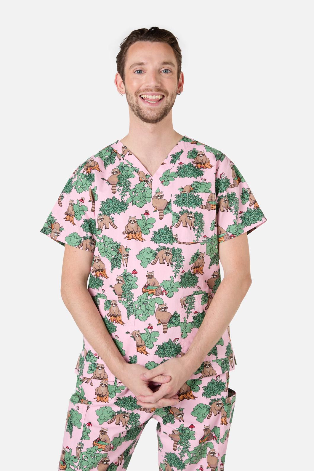 Scrubs With Love - House Of Raccoon Scrub Set - pink