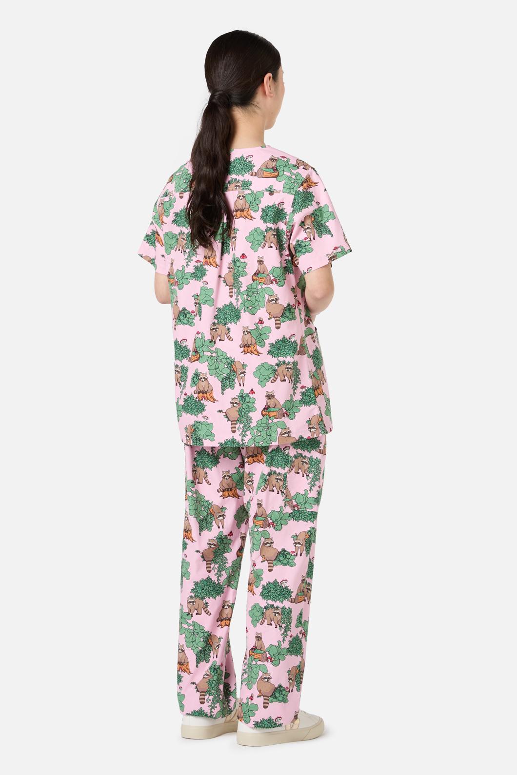 Scrubs With Love - House Of Raccoon Scrub Set - pink