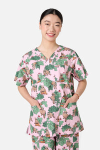 Scrubs With Love - House Of Raccoon Scrub Set - pink