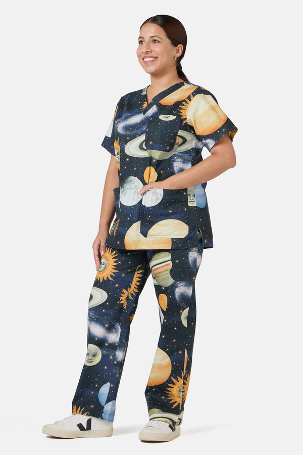 Dangerfield - Celestial Scrub Set - navy