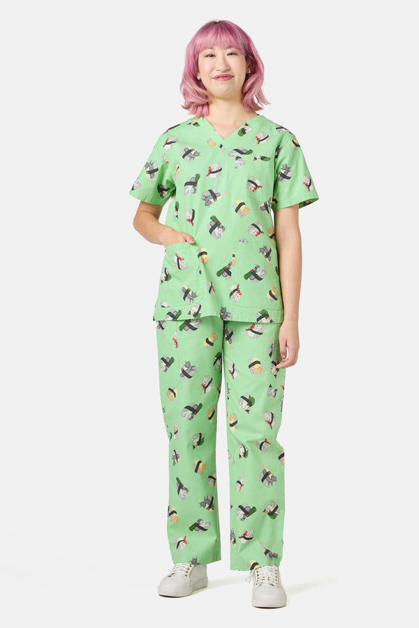 Dangerfield - Nigiri Cat Scrub Set - green