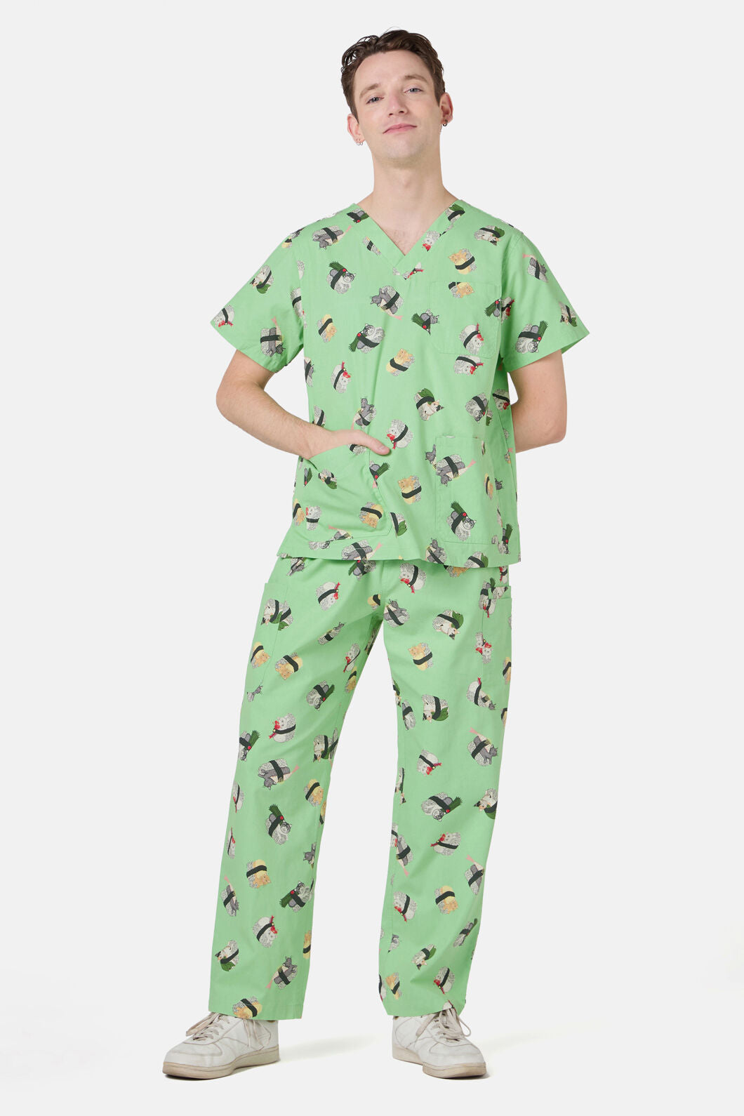 Dangerfield - Nigiri Cat Scrub Set - green