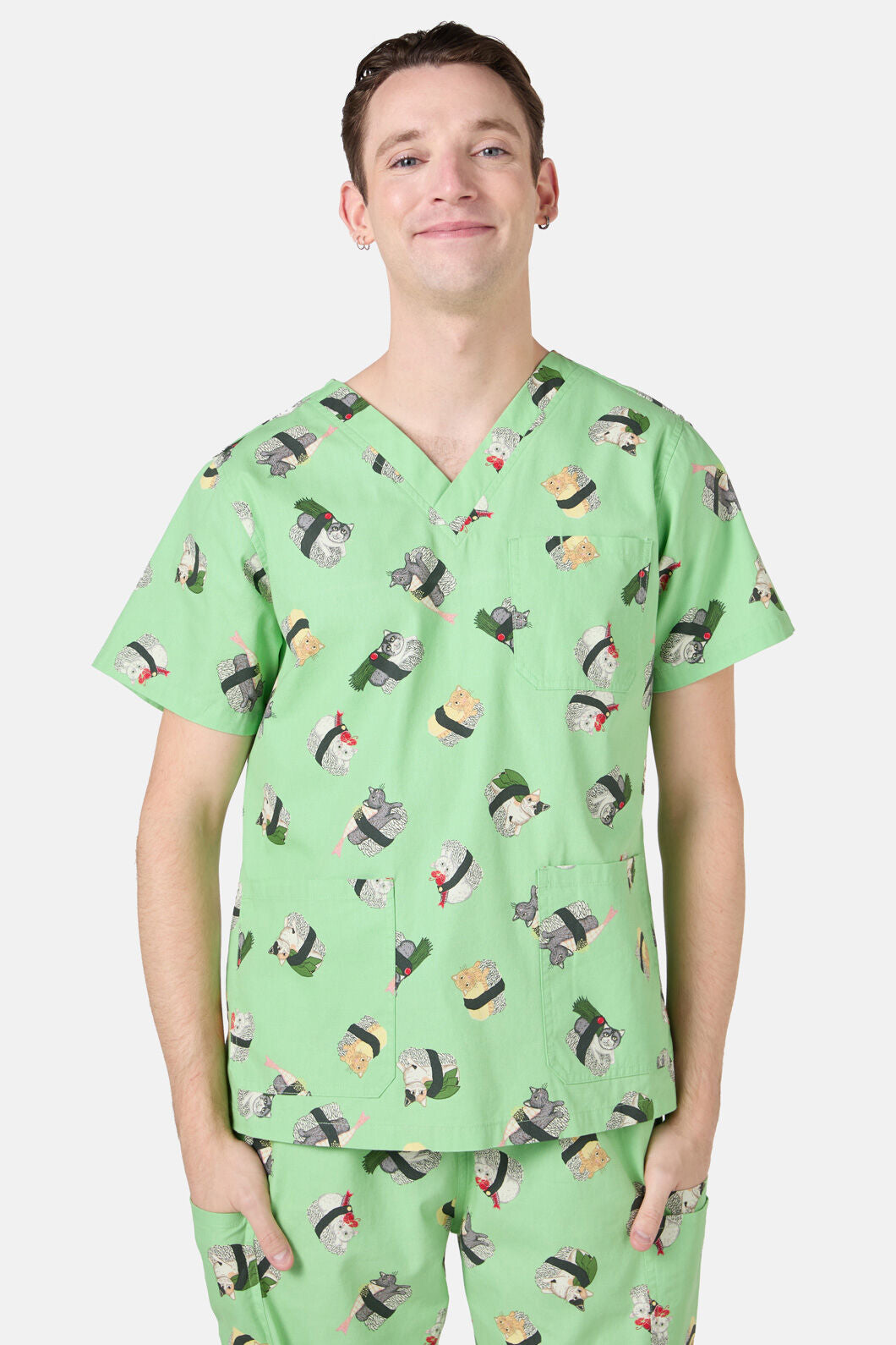 Dangerfield - Nigiri Cat Scrub Set - green