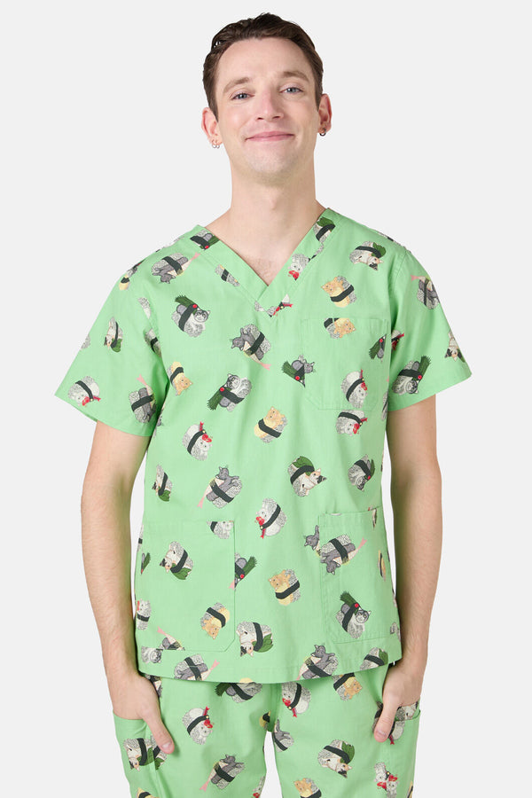 Dangerfield - Nigiri Cat Scrub Set - green