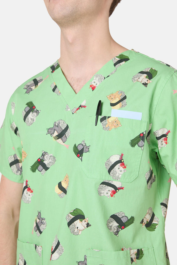 Dangerfield - Nigiri Cat Scrub Set - green