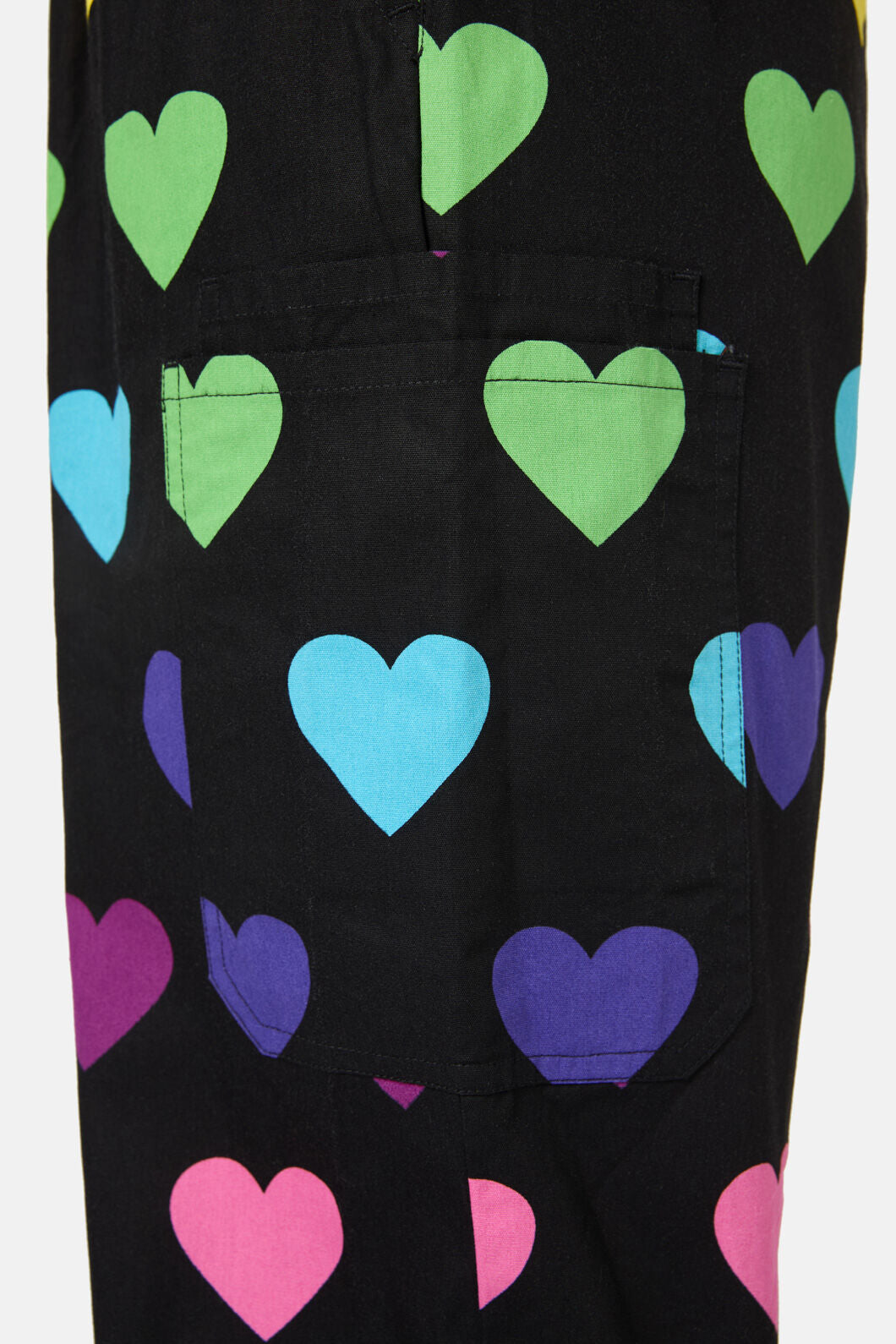 Dangerfield - Rainbow Hearts Scrub Set - black