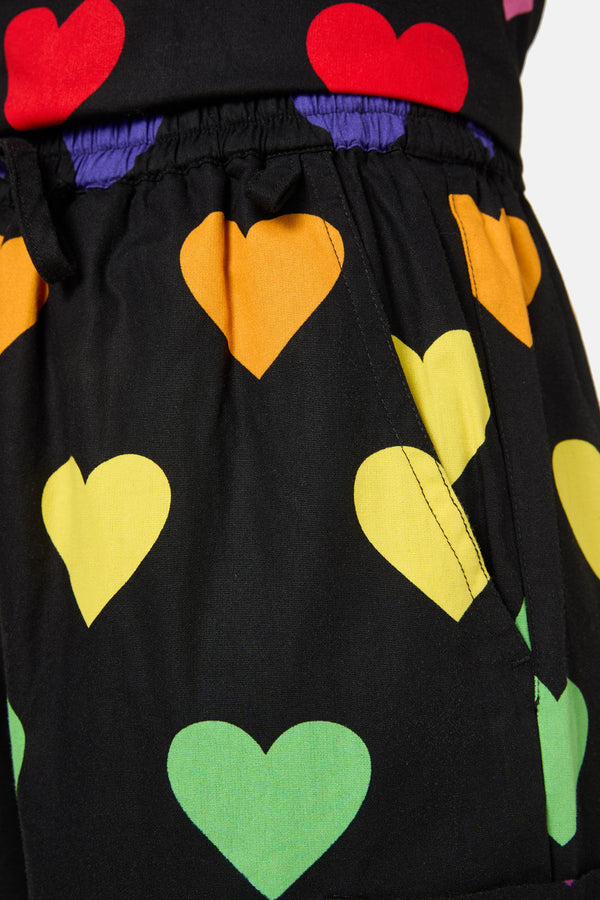 Dangerfield - Rainbow Hearts Scrub Set - black