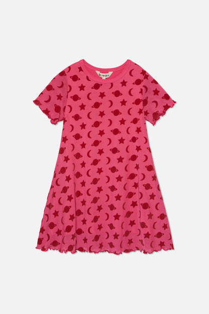 Dangerkids - Galaxy Kids Mesh Dress - pink