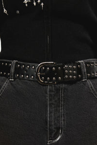 Dangerfield - Round Stud Belt - black