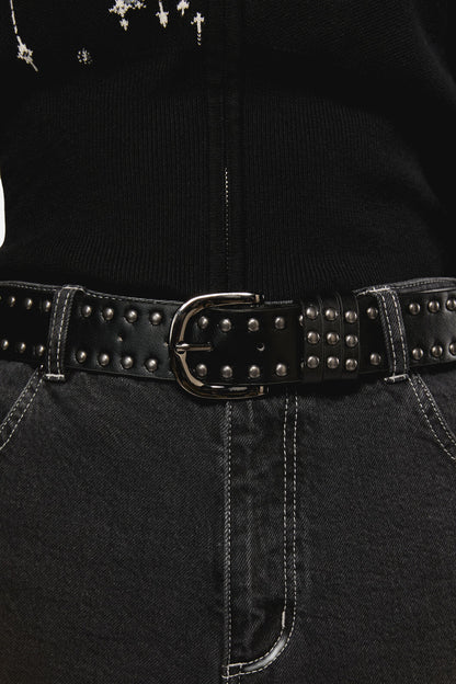 Dangerfield - Round Stud Belt - black