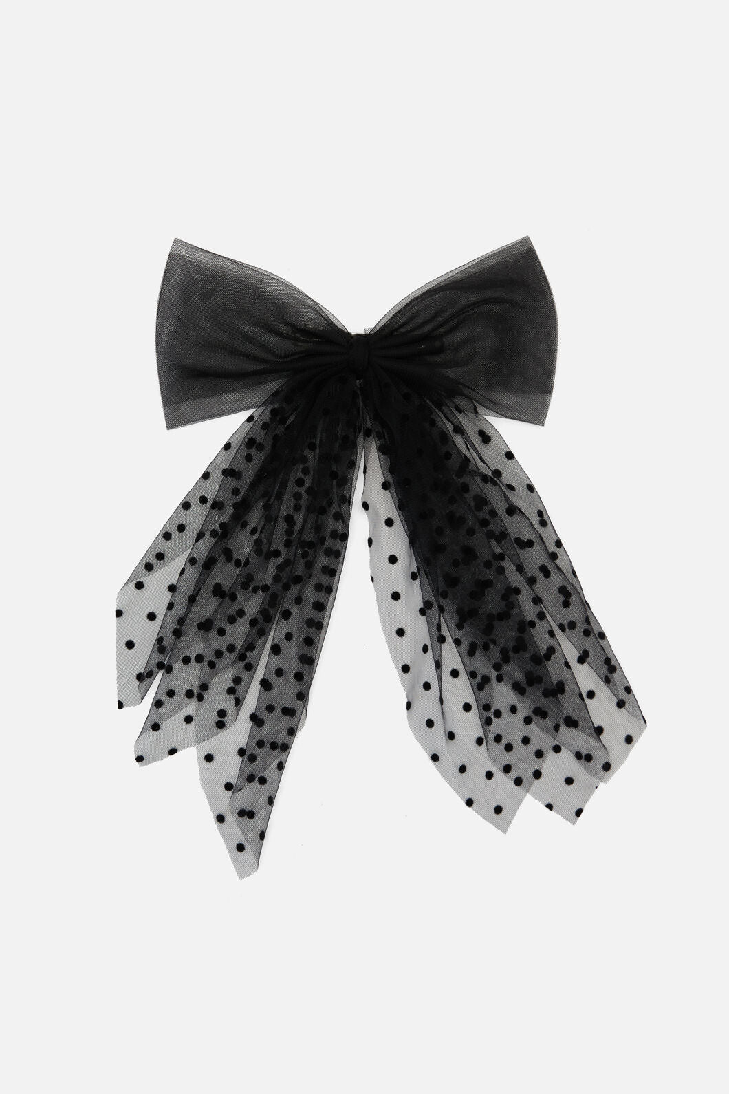 Dangerfield - Gothic Tulle Barrette Bow Clip - black